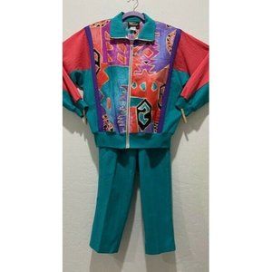 Women's Silver Threads 2-Piece Jacket & Pant Set S